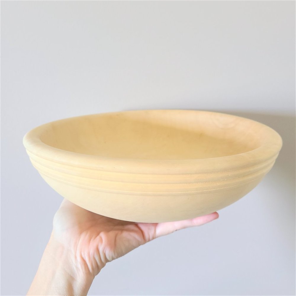 Hand made maple fruit or salad bowl. Signed by Artist.